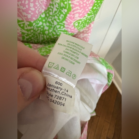 Lilly Pulitzer McCallum Dress – Size 0 – Pink & Green Limeade Print – Sweet - Picture 12 of 12